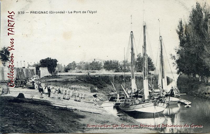 Le port de l'Uyol à Preignac