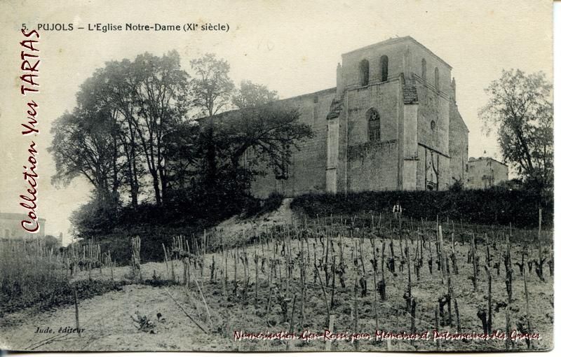 L'église Notre Dame à Pujols sur Ciron